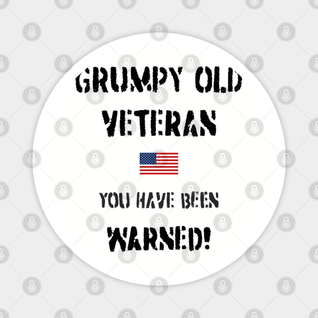 Grumpy Old Veteran (USA) Magnet by BearCaveDesigns
